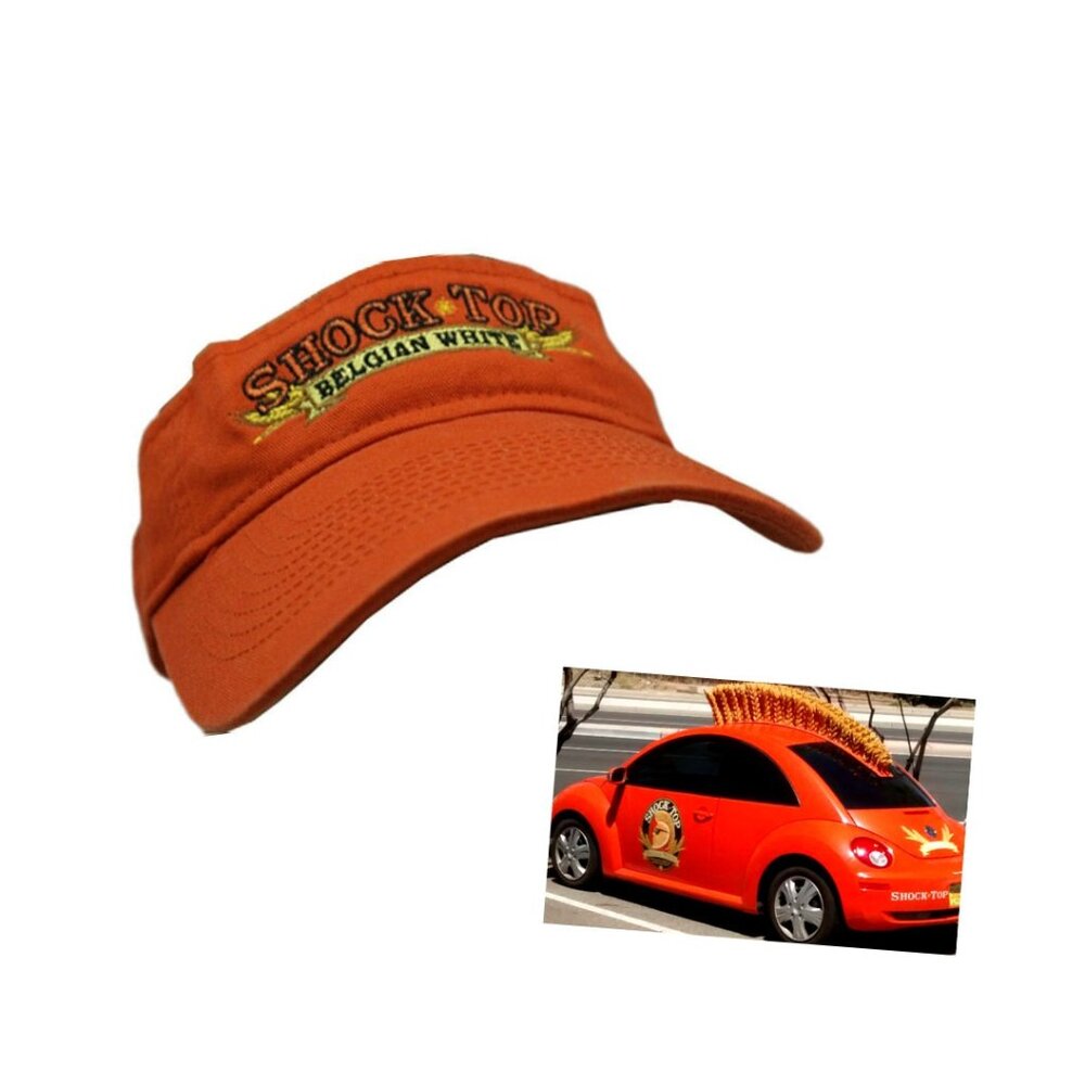 Shock Top Belgian White Beer Orange Sun Visor Hat